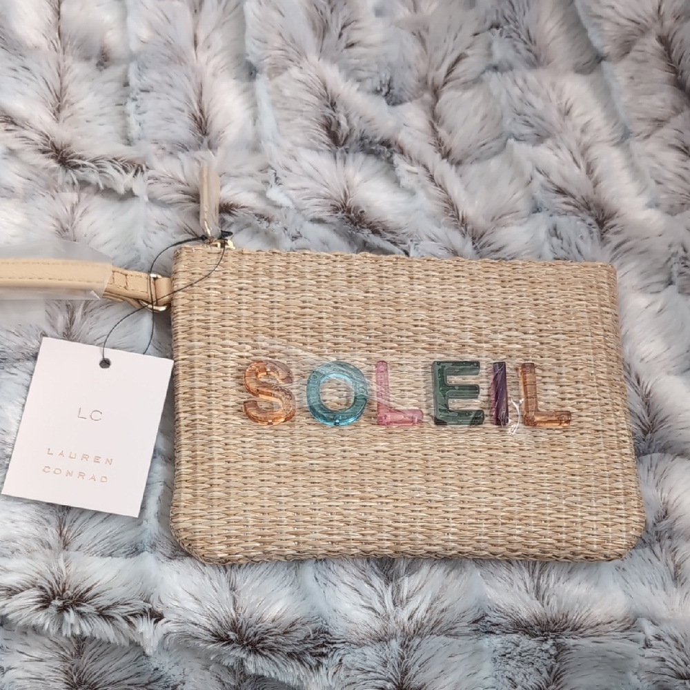 LC Lauren Conrad Multicolor 'SOLEIL' Woven Wristlet NWT